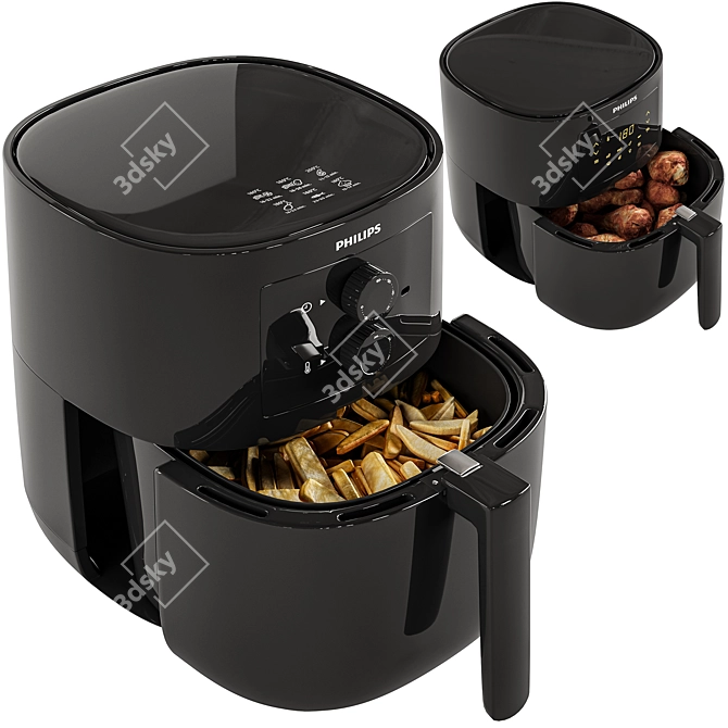 Philips 3000 Series Air Fryer 3D model image 5