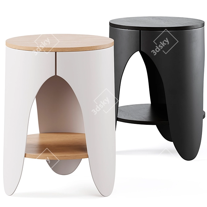 Jackson Wooden Round Coffee Table 3D model image 2