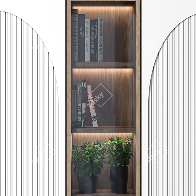 Modular Wardrobe & Shelf 120 3D model image 3
