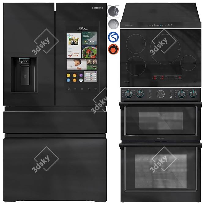 Samsung Smart Home Appliance Set 3D model image 14