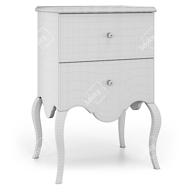 Fantasy Fler De Lis Nightstand 3D model image 4