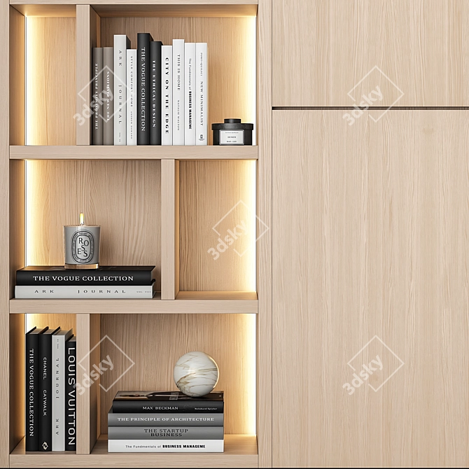 Industrial Style Bookcase with XForm 3D model image 5