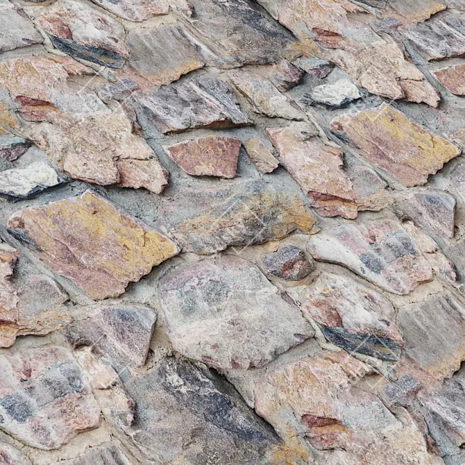 Stacked Stone Covering Texture Set 3D model image 5