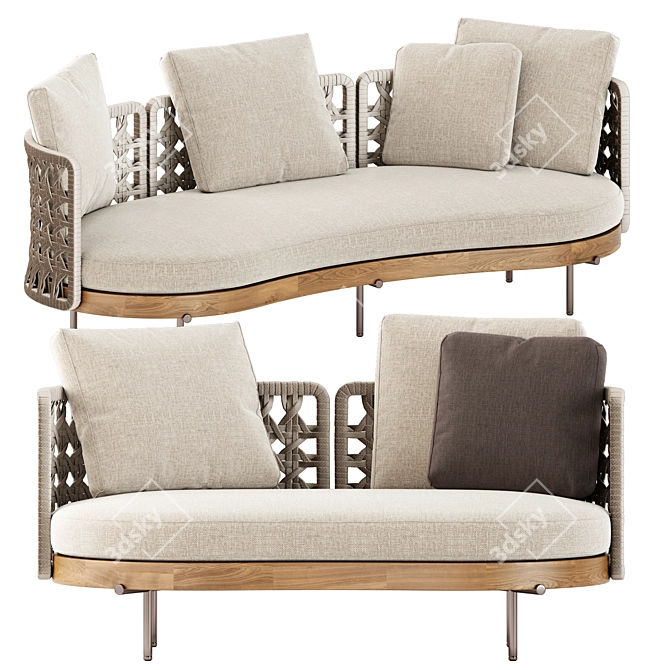 Contemporary Outdoor Seating: Torii Nest Sofa 3D model image 7