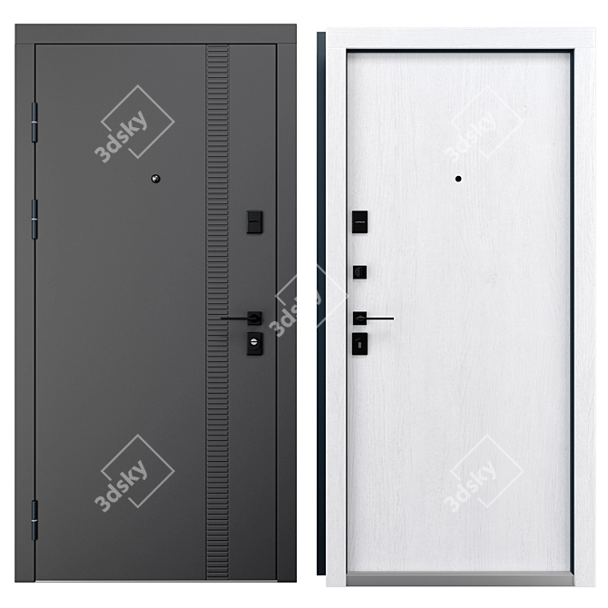 Rail (Abwehr) Metal Entry Door 3D model image 3