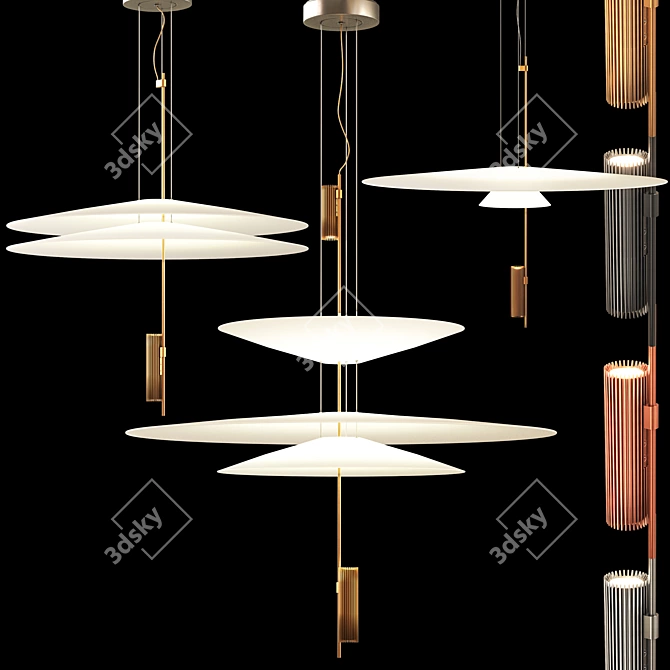 Modern Flamingo Suspension Lamp 3D model image 1