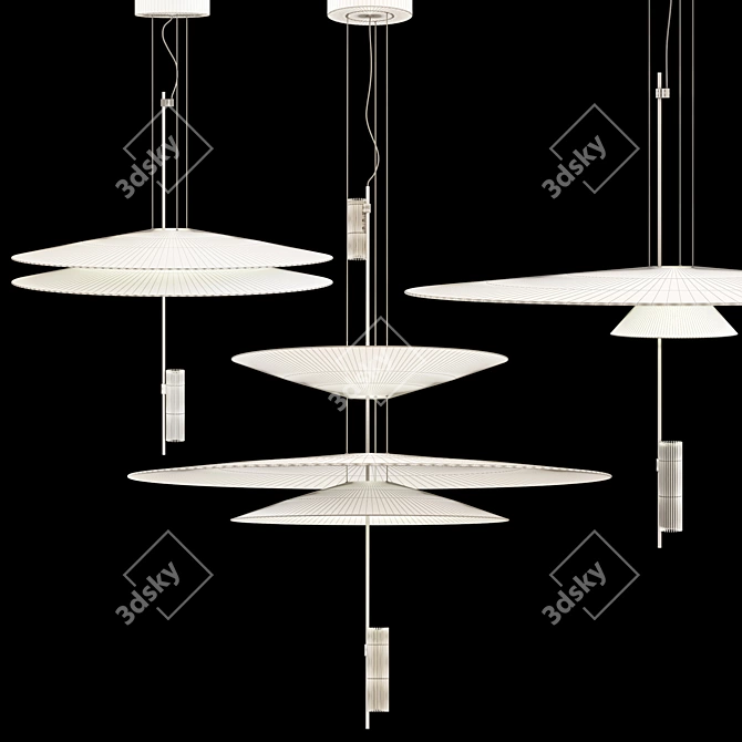 Modern Flamingo Suspension Lamp 3D model image 3