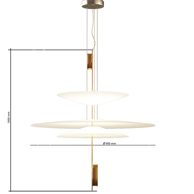 Modern Flamingo Suspension Lamp 3D model image 4