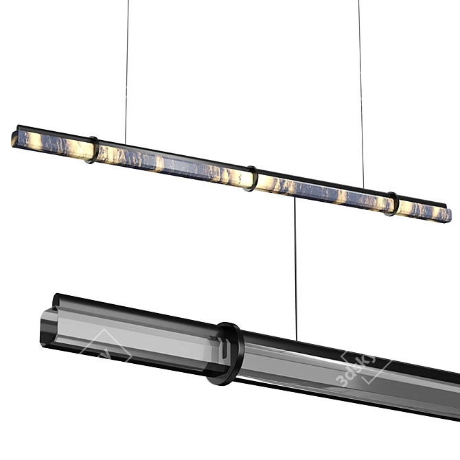  Alabaster Crystal Pendant Lights 3D model image 1