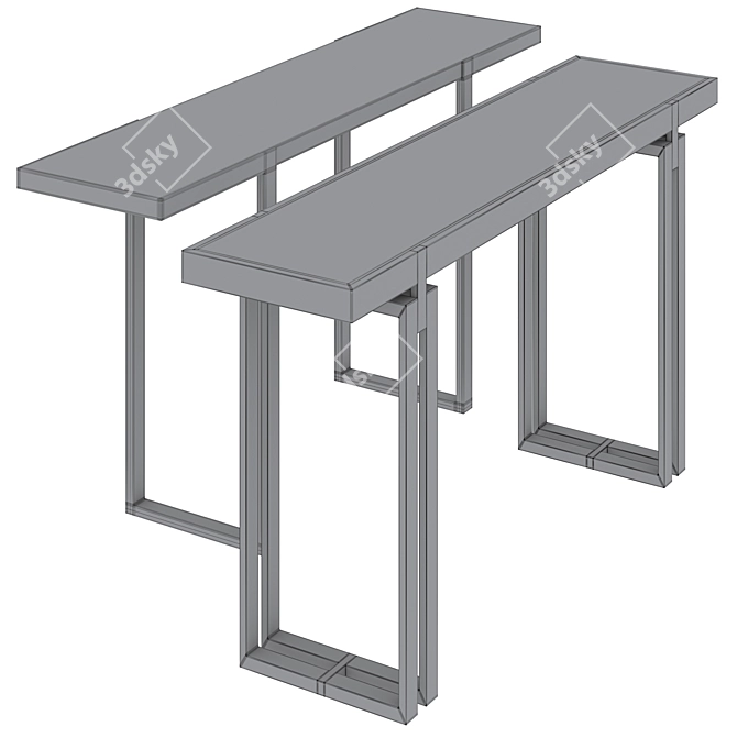Elegant Console Pair by Frato 3D model image 5