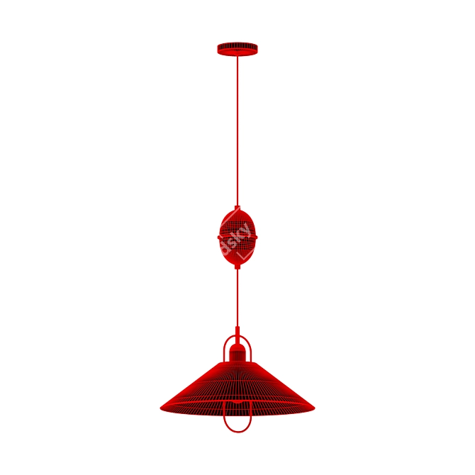 Mariel Arched Pendant Light 3D model image 2