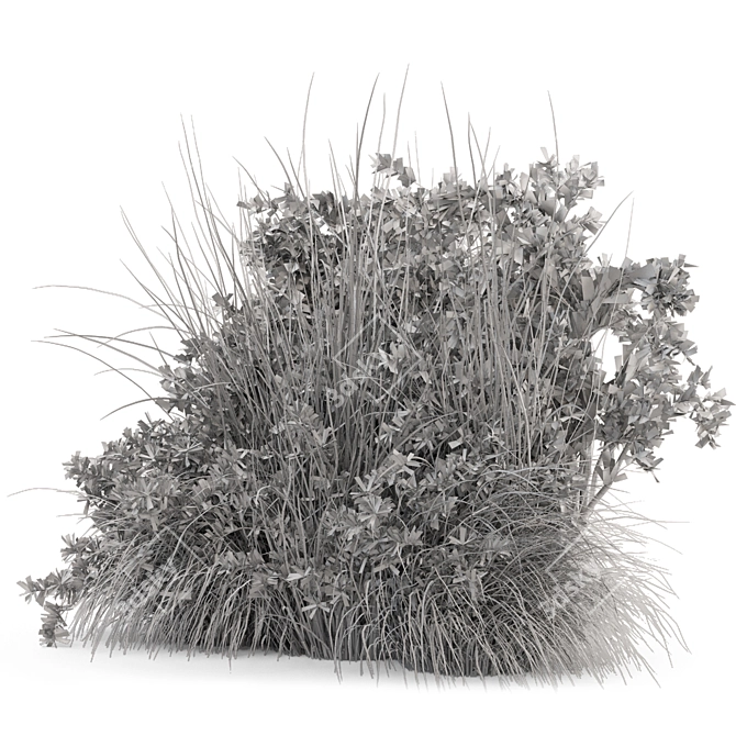 Lush Outdoor Bush Set 3D 3D model image 7