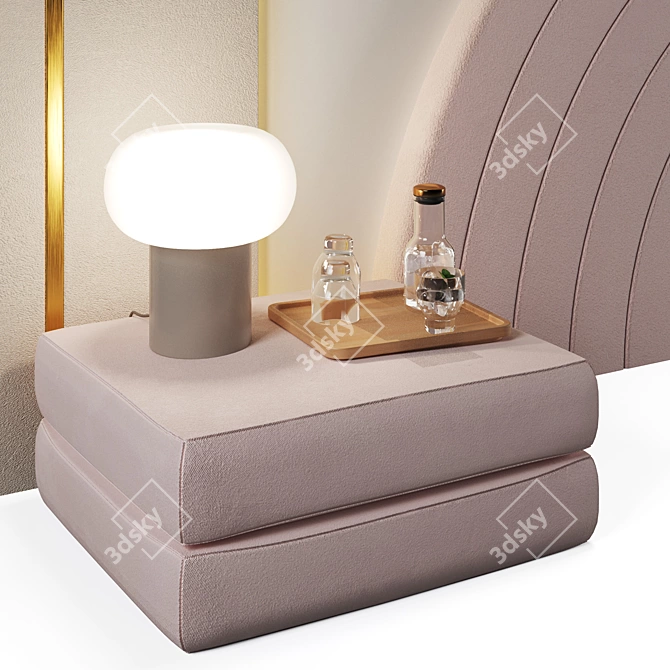 Illuminated Headboard with CoronaLightMtl 3D model image 4