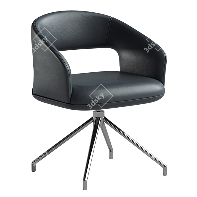 Elegant Jermain Chair: 3D Model 3D model image 1