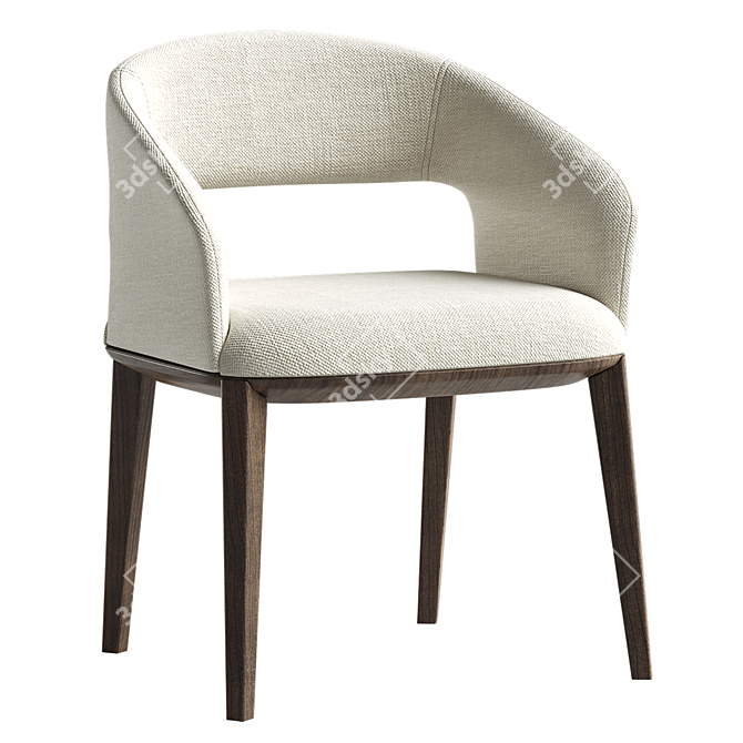 Elegant Jermain Chair: 3D Model 3D model image 6