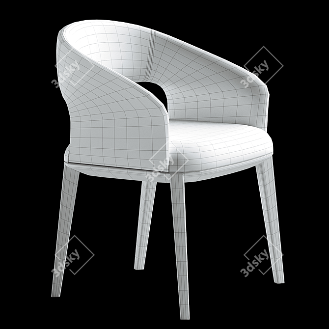 Elegant Jermain Chair: 3D Model 3D model image 8