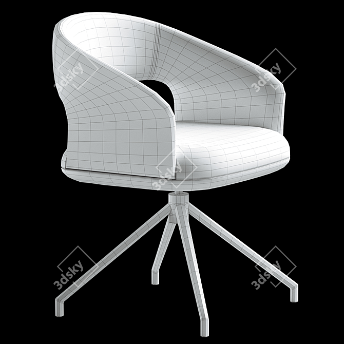 Elegant Jermain Chair: 3D Model 3D model image 9