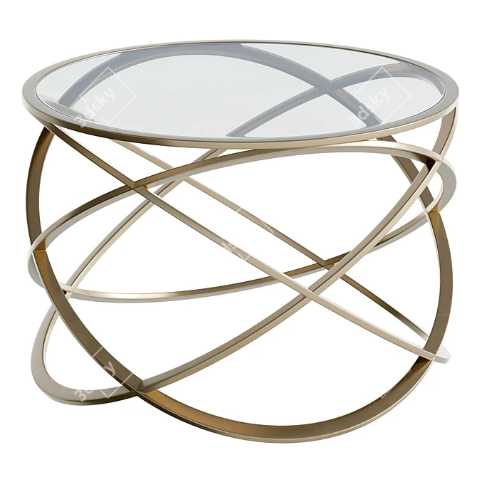 Modern Minimalist Center Table CT009 3D model image 1