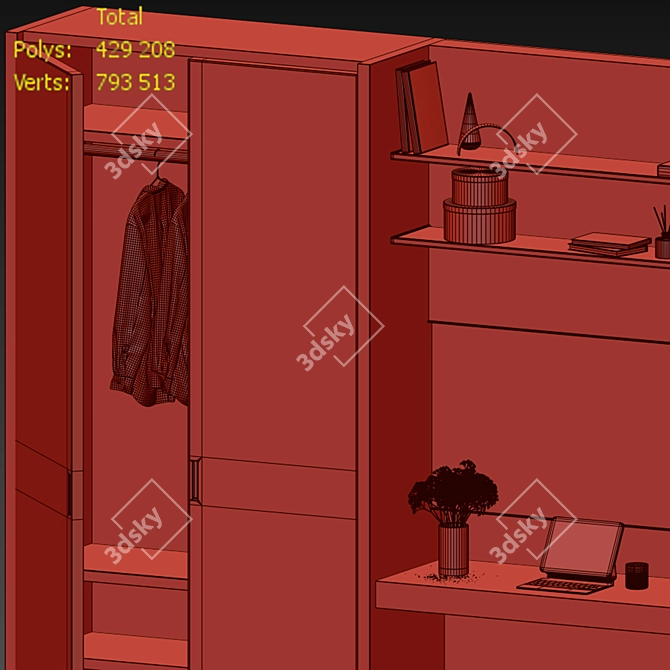 Rimadesio Vanity Modular Furniture 3D model image 6