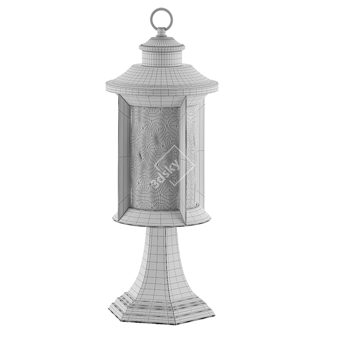 Mavret Outdoor Lantern Fixture 3D model image 2