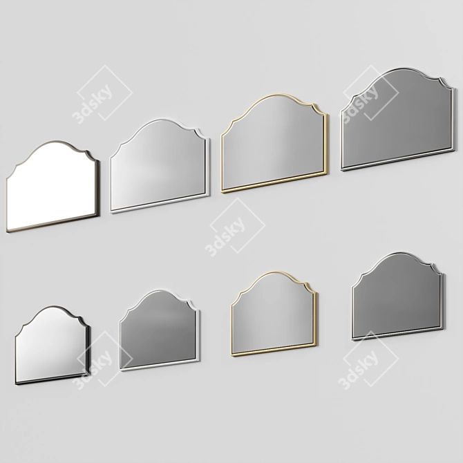 Handcrafted Beveled Accent Mirror 3D model image 5