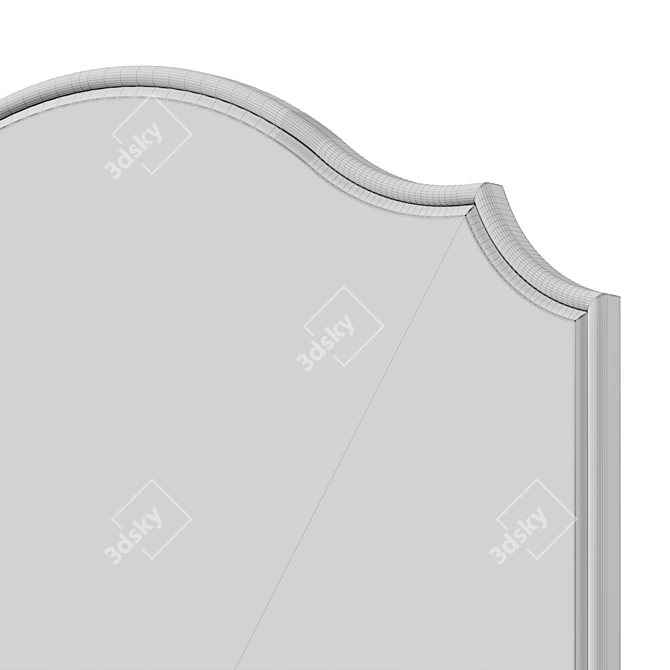 Handcrafted Beveled Accent Mirror 3D model image 6