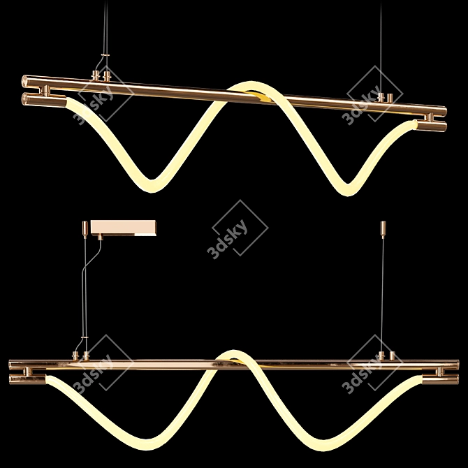 Modern Pendant Light Fixture "Glorify Optic Lux 3D model image 2