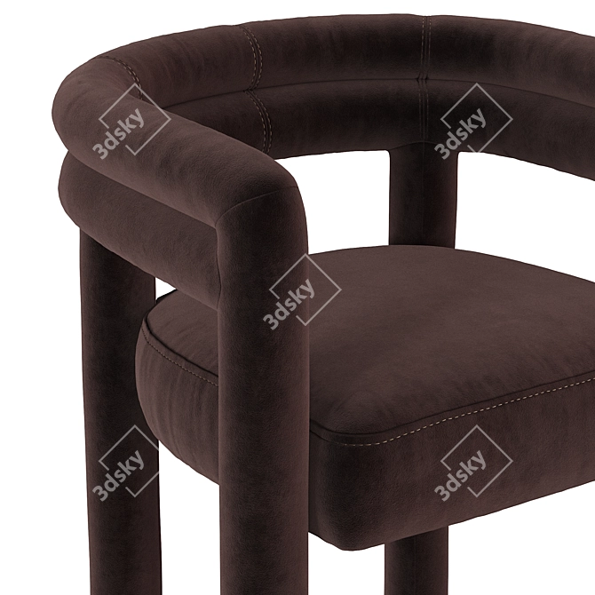 Contemporary Tacova Counter Stool 3D model image 4