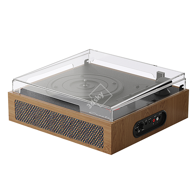 Walnut Ryder Bluetooth Record Player 3D model image 3