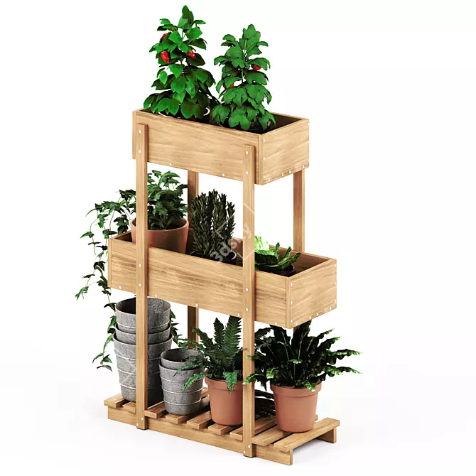 Eucalyptus Flower Box Planter | IKEA 3D model image 2