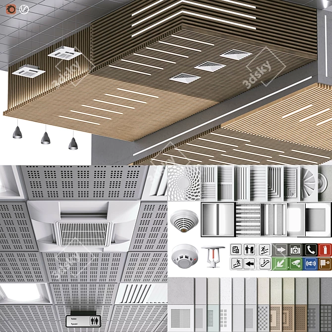 Ceiling System Bundle Accessory Kit 3D model image 1