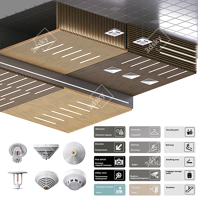 Ceiling System Bundle Accessory Kit 3D model image 4