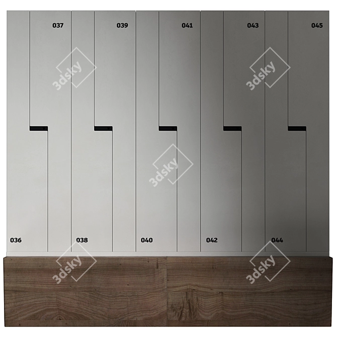 Adjustable Gym Locker: Space-saving Design 3D model image 6