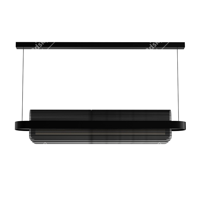 Black Suspended Ceiling Light 3D model image 3