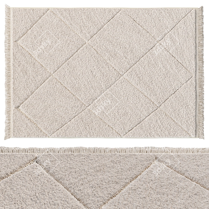 Tonia Berber-style Rug Collection 3D model image 1