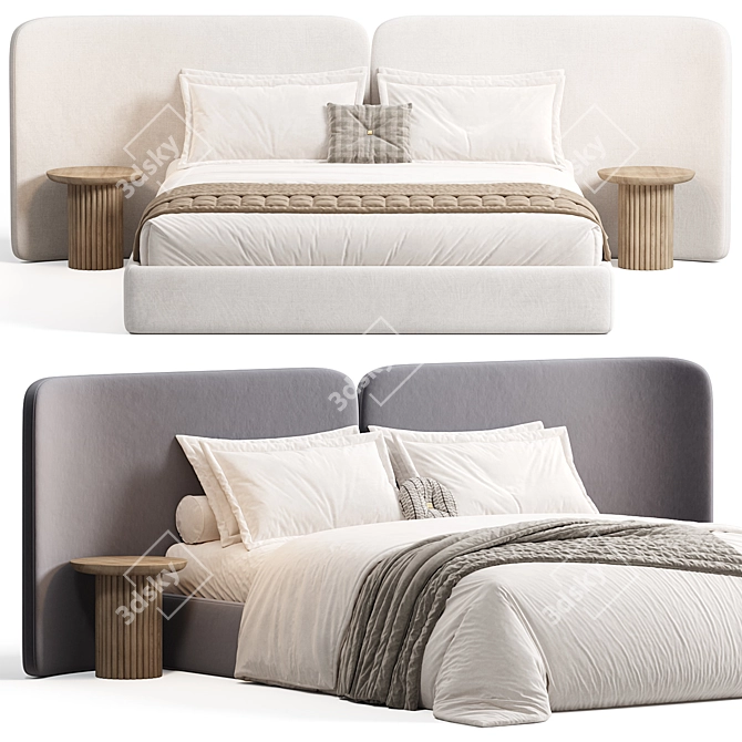 Elegant Dorris Bed for Sale 3D model image 3