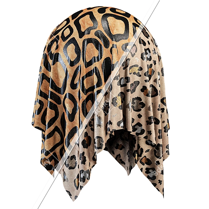 Animal Skin Pattern Fabric Set 3D model image 1