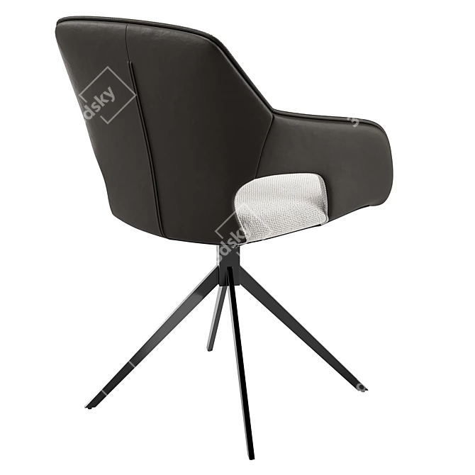 Gray Rock Chair 840mm Height 3D model image 3