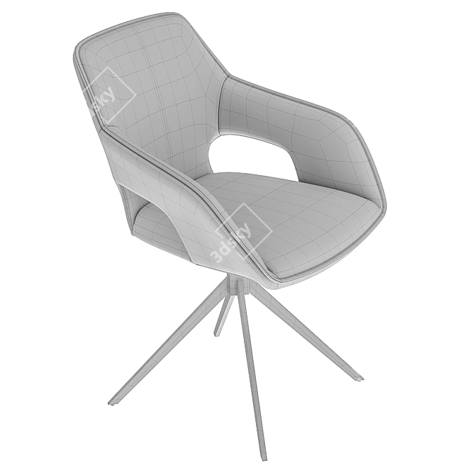 Gray Rock Chair 840mm Height 3D model image 5