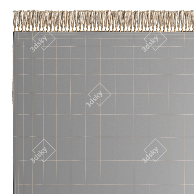 Eco-Friendly Striped Indoor/Outdoor Rug 3D model image 4