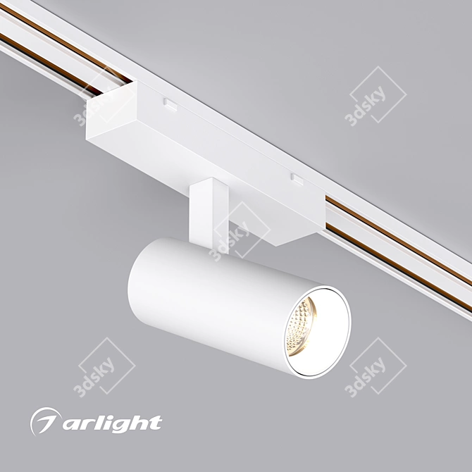 Magnetic Track Spotlight: Versatile Lighting 3D model image 2