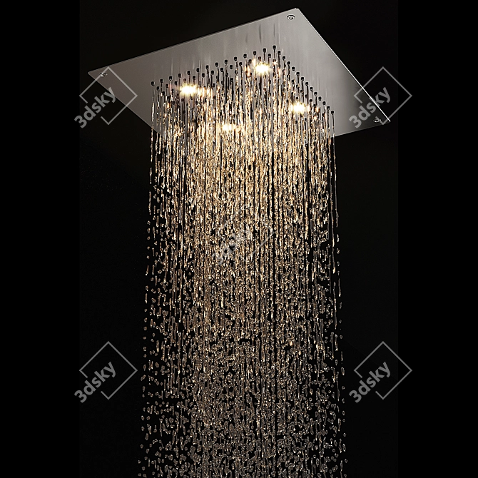 Luxury Bathroom Shower Set with Chromotherapy 3D model image 2