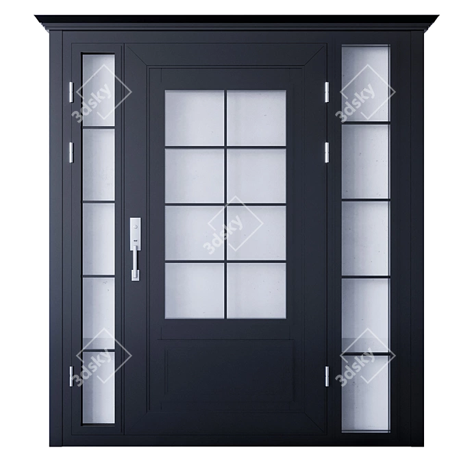 Modern Entrance Door Model 3D model image 2