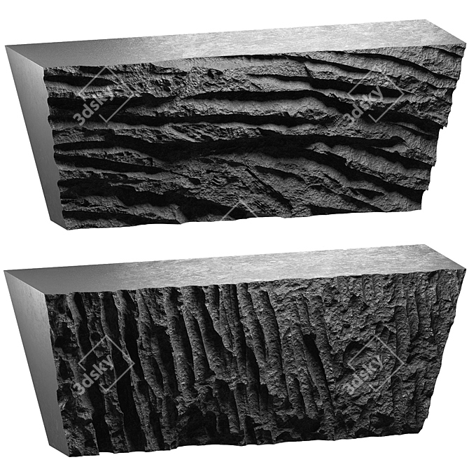 Custom Stone Table Setting 3D model image 1