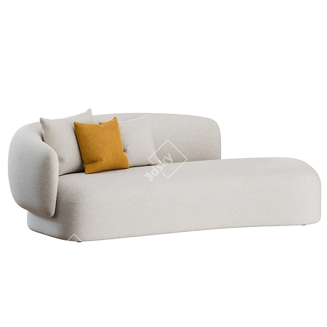  Modern Noah Chaise Longue Daybed 3D model image 1