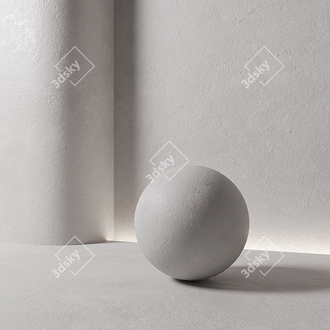 Seamless Beige Clay Decor Texture 3D model image 2