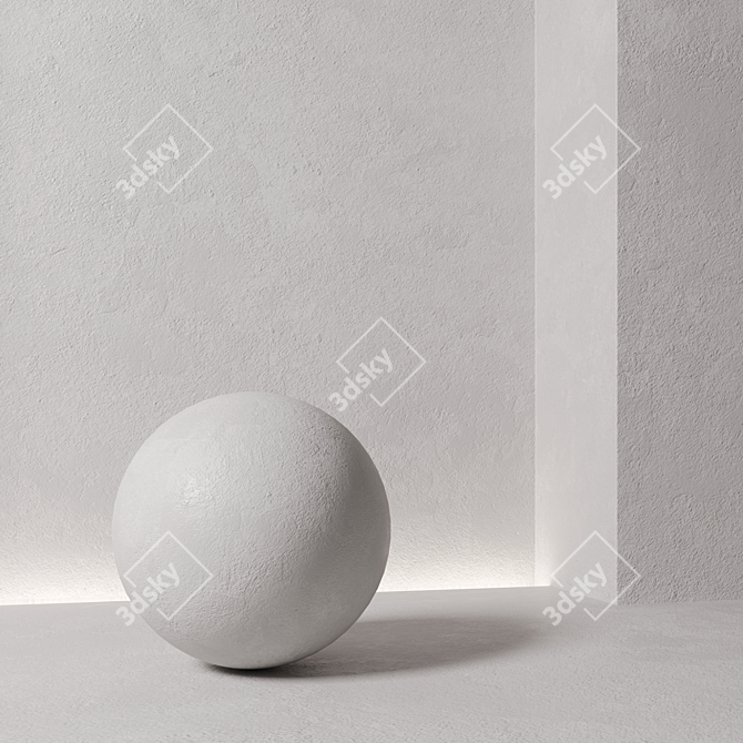 Seamless Beige Clay Decor Texture 3D model image 3