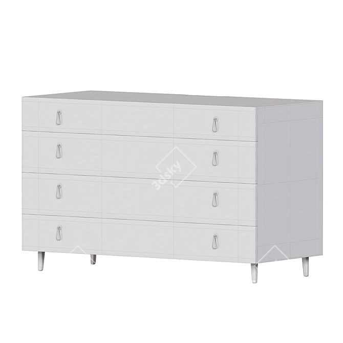 City Dresser with Precious Stone Handles 3D model image 3