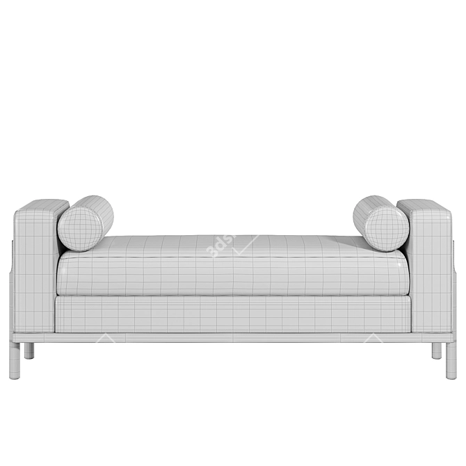 Elegant Baker Banquette 161cm 3D model image 5