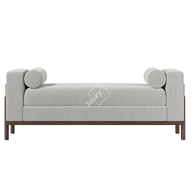 Elegant Baker Banquette 161cm 3D model image 8